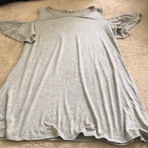 Grey off the shoulder dress
